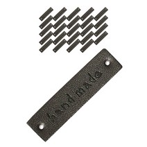 동대문단추왕 인조가죽 핸드메이드라벨 40 x 10 mm, 다크브라운, 30개입