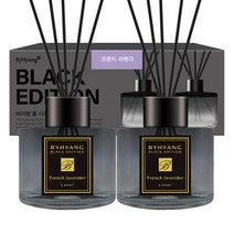 바이향 블랙에디션 홈 디퓨저 120ml x 2p, 프렌치 라벤더