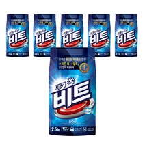 비트 분말 세탁세제 일반용, 2.5kg, 6개