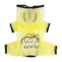 그루밍독 반려동물 레이니데이 올인원 레인코트, 옐로우