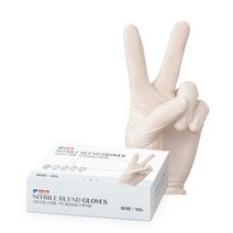 키친아트 니트릴 PVC 합성장갑 다목적용 화이트 M, 100개입, 1개