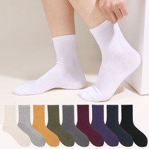 두발로 여성용 스프링 중목 양말 10켤레
