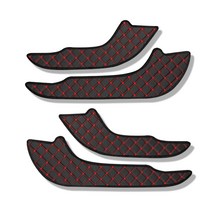 지엠지모터스 세이프티 스크래치방지 퀼팅가죽 도어커버, 그랜저 GN7 2023년형, 레드, 현대