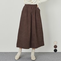 AFINAR 여성용 코듀로이 플레어 스커트
