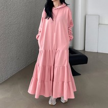 마이시즌 여성용 달콤 후드 캉캉 원피스