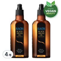 라온 블랙 아르간 헤어오일, 4개, 250ml