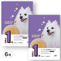 천군맘마 강아지 시니어 연어황태 습식사료, 연어, 120g, 6개