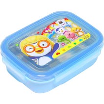 에스케이상사 뽀로로 아동용 이중락 스텐 1단 도시락, 블루, 1개