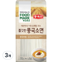 대상 푸드마크 찰진국수 소면, 3개, 900g