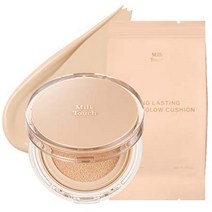 밀크터치 롱 래스팅 벨벳 광채 쿠션 본품 13g + 리필 13g, N02호 라이트베이지, 1세트