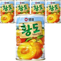 샘표 황도 통조림, 400g, 5개