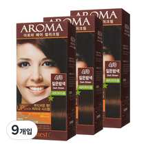 에네스티 아로마 염모제 새치머리용, 4/0 짙은밤색, 9개