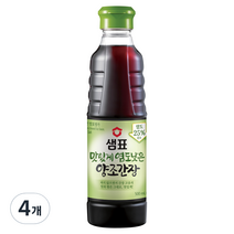 샘표 맛있게 염도낮은 양조간장, 500ml, 4개