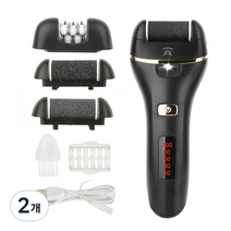 컴썸 전동 충전식 발각질 제거기 블랙 CS-300R, 1개입, 2개
