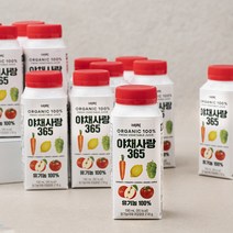 비락 유기농 인증 야채사랑 365 과채주스, 190ml, 24개