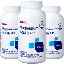GNC 마그네슘 250, 120캡슐, 3개