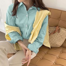 안다로미 여성용 무스무스 루즈핏 셔츠