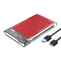 오리코 USB 3.0 외장하드케이스 SSD HDD L 127.5mm x W 80mm x H 14mm 방열판 2179U3, 2179U3(레드)