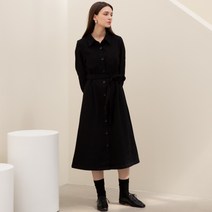 ELLE PARIS 여성용 투포켓 벨트 원피스