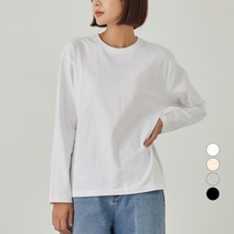 ELLE PARIS 여성 릴렉스핏 긴팔 티셔츠