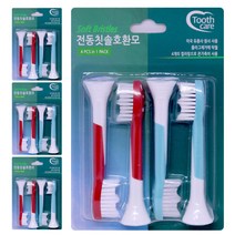 Toothcare 필립스 어린이용 7세 이상 전동칫솔용 호환모 4p 세트, 4세트