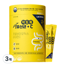경남제약 락토톡 생유산균 비타민C 60p, 120g, 3개