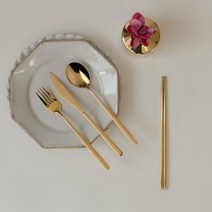 GVEA 한식 식기 4종 세트, 올골드, 4개