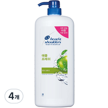 헤드앤숄더 애플프레쉬 샴푸 애플향, 1200ml, 4개