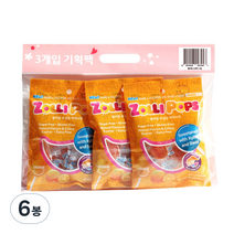 졸리팝 무설탕 막대사탕 오렌지, 오렌지맛, 9개, 40g