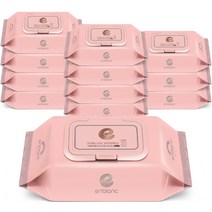 앙블랑 세이프 인디핑크 유아물티슈 휴대 캡형 20매, 12개입, 1박스