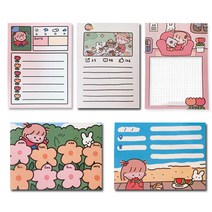 OON 소녀의 런치 메모지 50p x 5종 세트, 혼합색상, 1세트