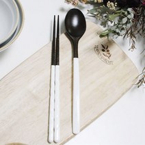 아이하시 화이트 수저세트, 1세트, 숟가락 + 젓가락