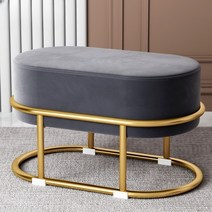 므뮤 벨벳 라이트 인테리어 스툴 의자, 라운드 G