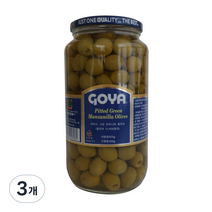 고야 대용량 피티드 그린 만자니야 올리브, 875g, 3개
