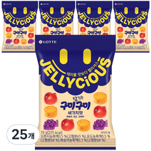 젤리셔스 구미 당기는 구미 젤리, 70g, 25개