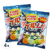 카바야 더블 소다향 캔디, 140g, 4개