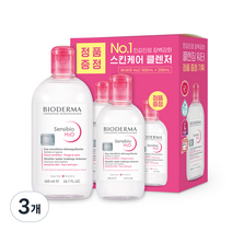 바이오더마 센시비오 H20 민감용 500ml + 250ml, 3개