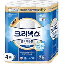 크리넥스 3겹 울트라클린 더블롱 화장지 27m, 4팩, 30롤