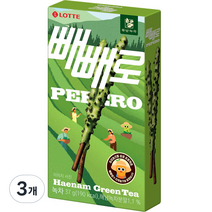 빼빼로 녹차, 37g, 3개