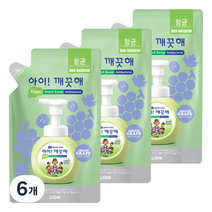 아이깨끗해 향균 거품 핸드 솝 리필 청포도향, 200ml, 6개
