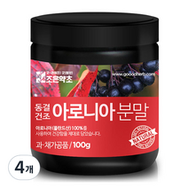 조은약초 동결건조 아로니아 분말, 4개, 100g