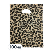 팩스타 펀칭 비닐 포장봉투 가로 25cm x 세로 35cm PE25, 호피무늬, 100개입