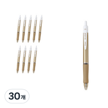 파이롯트 아크로볼T 유성볼펜 0.5mm BAB-15EFT, 메탈골드 + 블랙심, 30개
