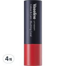 바세린 립 테라피 컬러 앤 케어, 블러싱 코랄, 4개