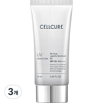셀큐어 UV 퍼펙션 올오버 레포츠 선블록 EX SPF50+ PA++++, 60ml, 3개