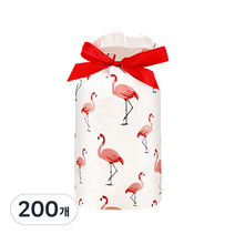베리구즈 선물포장 구디 리본 기프트백, 4 플라밍고, 200개