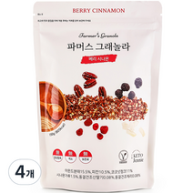 키토제니 고단백 저당 파머스그래놀라 베리시나몬 시리얼, 150g, 4개