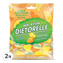 클로에타 디에토렐레 오렌지 앤 레몬맛 캔디, 70g, 2개