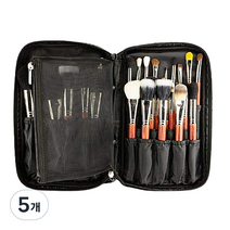 월드 메이크업 브러쉬 파우치, 5개, 블랙