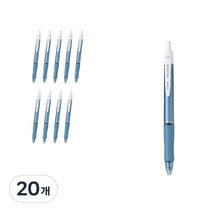 파이롯트 아크로볼T 유성볼펜 0.5mm BAB-15EFT, 메탈라이트블루 + 블랙심, 20개